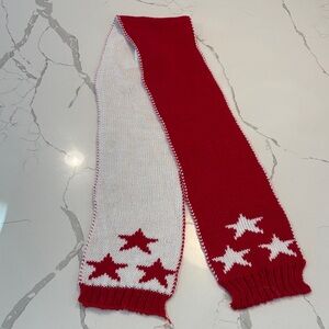 Kids Red and White Star Scarf